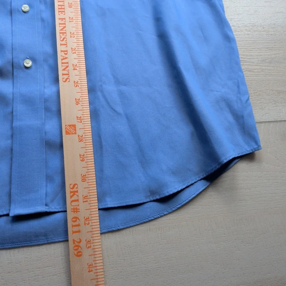 NEW Forsyth of Canada Dress Shirt Mens 16.5 34/35 Blue Wrinkle Free‎ Cotton